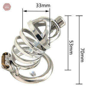 Cage de chasteté en métal pour hommes - modèle XXL