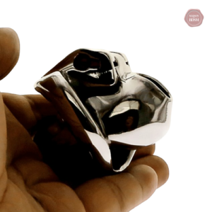 Cage de chasteté homme en métal Master Silver