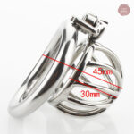 Cage de chasteté métallique pour homme, design compact et discret
