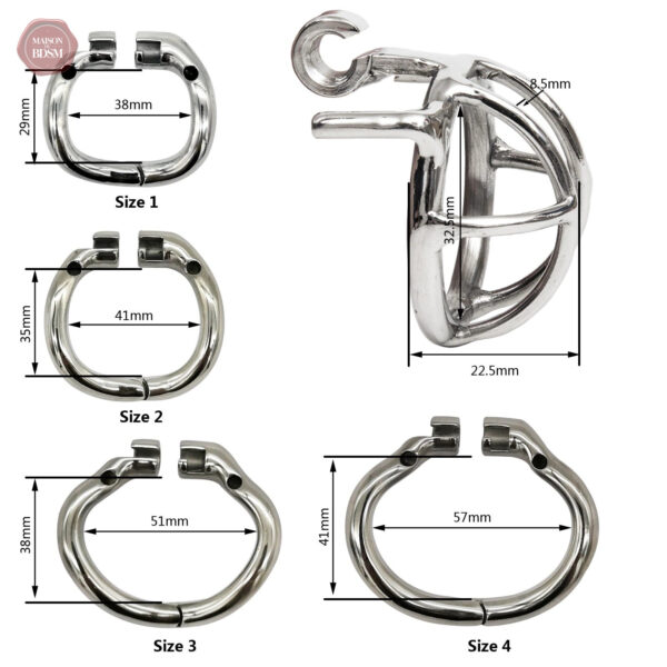 Accessoire de chasteté masculin, design robuste en métal