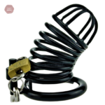 Cage de chasteté métal, design élégant et discret