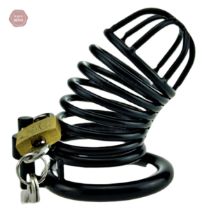Cage de chasteté métal, design élégant et discret