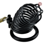 Accessoire de chasteté en métal pour hommes, couleur noire