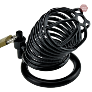 Accessoire de chasteté en métal pour hommes, couleur noire