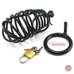 Accessoire de chasteté pour homme, finition métallique