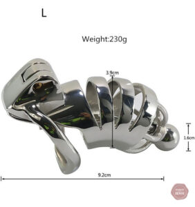 Cage de chasteté métallique pour homme, modèle Panthère