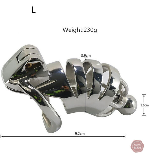 Cage de chasteté métallique pour homme, modèle Panthère