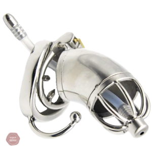 Cage de chasteté métal pour homme - design Prison du diable