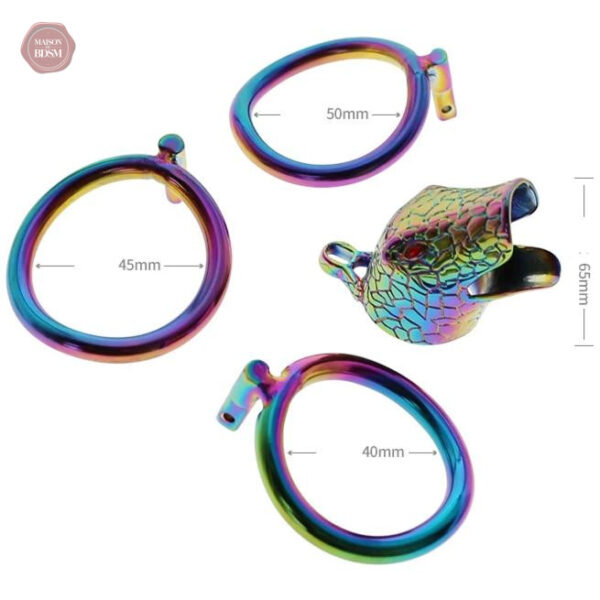 Cage de chasteté en métal pour homme - design serpent