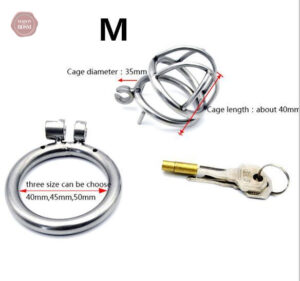 Cage de chasteté métallique pour homme - taille M