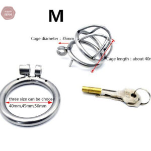Cage de chasteté métallique pour homme - taille M