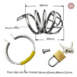 Accessoire de chasteté métallique pour homme
