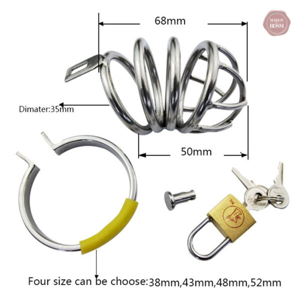 Accessoire de chasteté métallique pour homme
