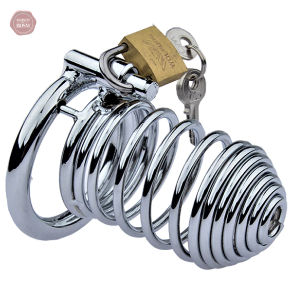 cage-de-chastete-homme-metal-spirale-1 Cage de chasteté homme en métal, design spirale