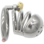 Cage de chasteté robuste en acier pour homme - L