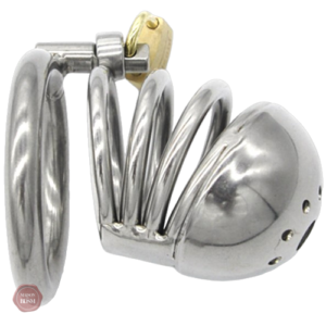 Cage de chasteté robuste en acier pour homme - L