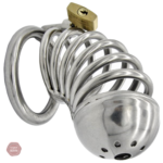Cage de chasteté homme en acier Ténèbres XL