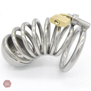Modèle XL de cage de chasteté en acier pour hommes