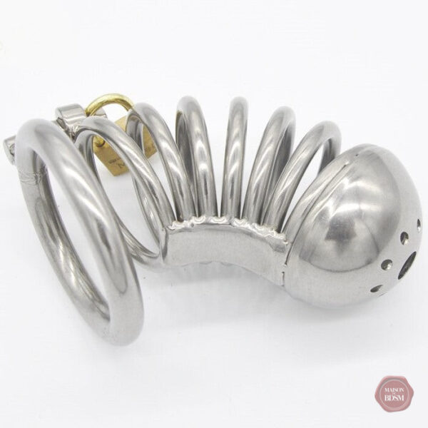 Accessoire de chasteté en acier, design Ténèbres pour lui