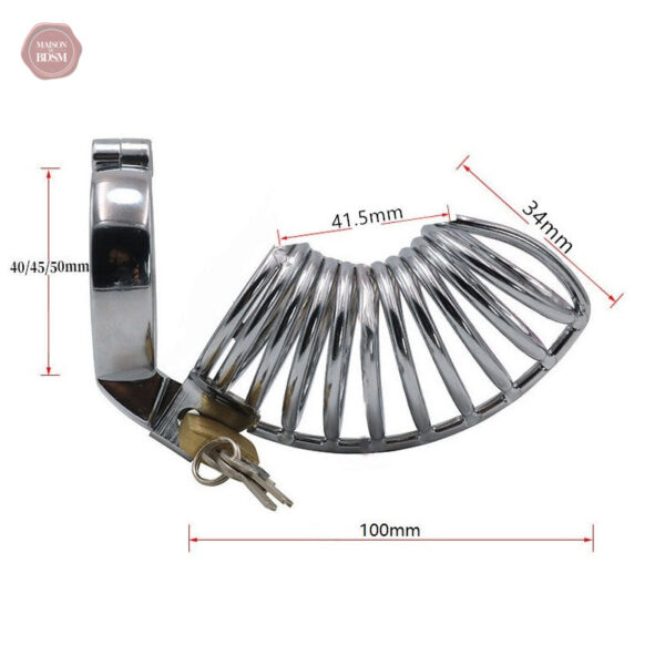 Cage de chasteté métallique pour homme
