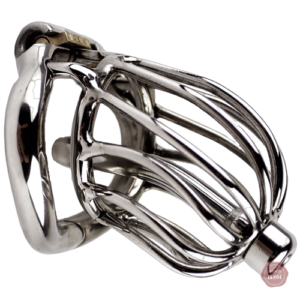 Cage de chasteté homme en métal - The chrome ball
