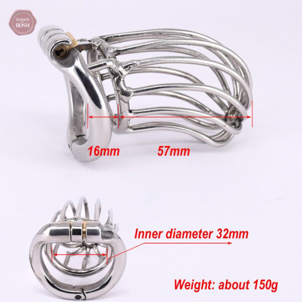 Cage de chasteté masculine en métal
