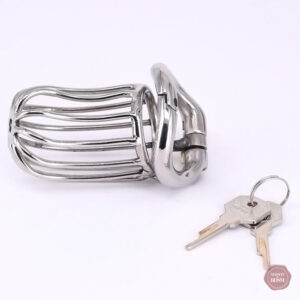 Cage de chasteté en acier chromé