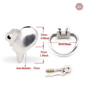 Cage de chasteté en métal pour homme