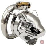 Cage de chasteté homme en métal design Tigre