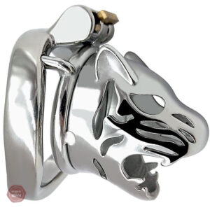 Accessoire de chasteté masculin en métal, motif Tigre
