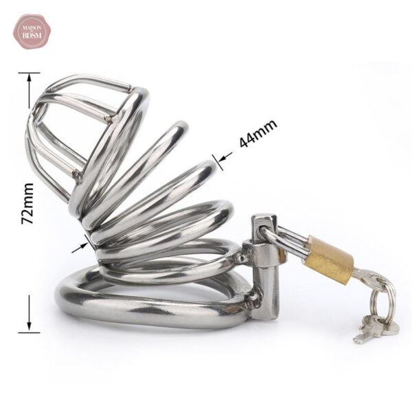 Cage de chasteté métallique pour contrôle masculin