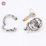 Cage de chasteté Tombeau S, métal robuste pour usage masculin