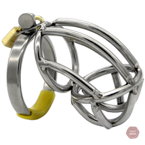 Cage de chasteté en métal pour homme, design sécurisé