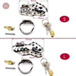 Cage de chasteté V3 L en métal pour homme