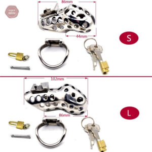 Cage de chasteté V3 L en métal pour homme