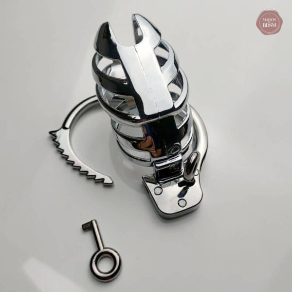 Cage de chasteté métal pour homme réglable