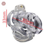Cage de chasteté transparente en résine durable