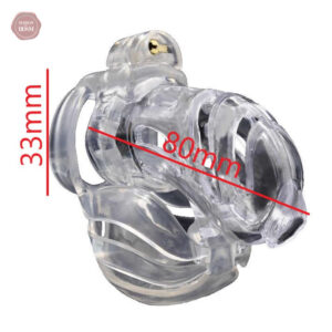 Cage de chasteté transparente en résine durable