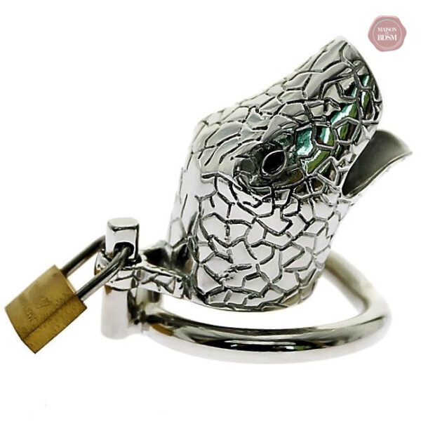 cage-de-chastete-homme-serpent-argent-1 Cage de chasteté homme - Serpent Argent