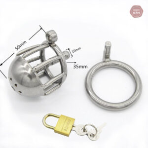 Cage de chasteté masculine avec accès urétral