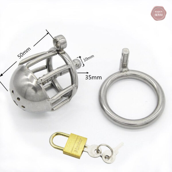 Cage de chasteté masculine avec accès urétral