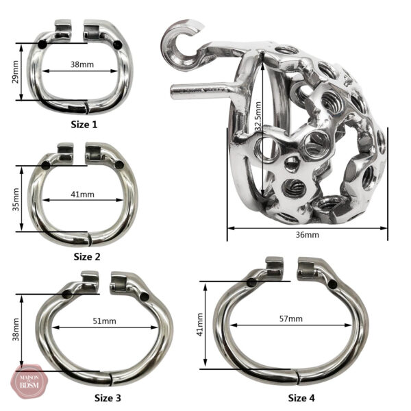 Accessoire de chasteté masculin, design sécurisé