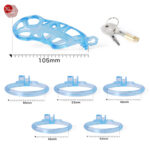 Cage de chasteté Cobra, finition bleue