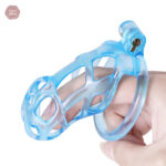 Cage de chasteté design Cobra en bleu