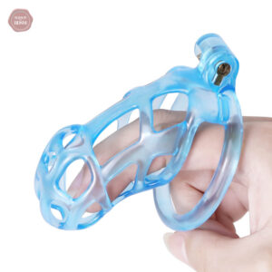 Cage de chasteté design Cobra en bleu