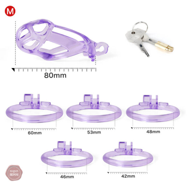 C'accessoire de chasteté design en violet
