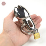 Design ouvert de la cage de chasteté pour hommes en inox