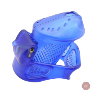 Cage de chasteté bleu en résine durable