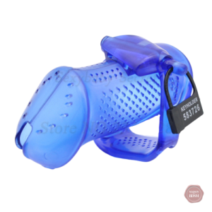 Accessoire de chasteté en résine, couleur bleue