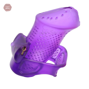 Accessoire de chasteté en résine, couleur violet intense